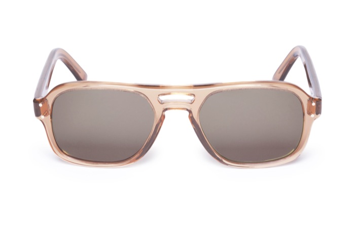 Modèle Boomsong en acétate rose translucide, solaire taupe